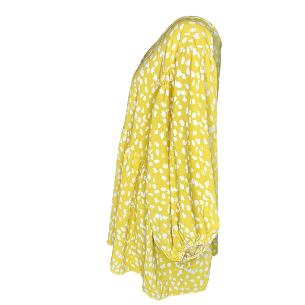 Sweet Claire Yellow Dotted Blouse- Medium - Picture 3 of 6